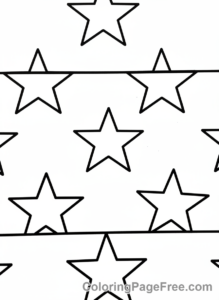 American Flag coloring page - Flag Stars Close-up