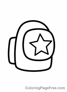 Among Us coloring page - Crewmate visor close-up