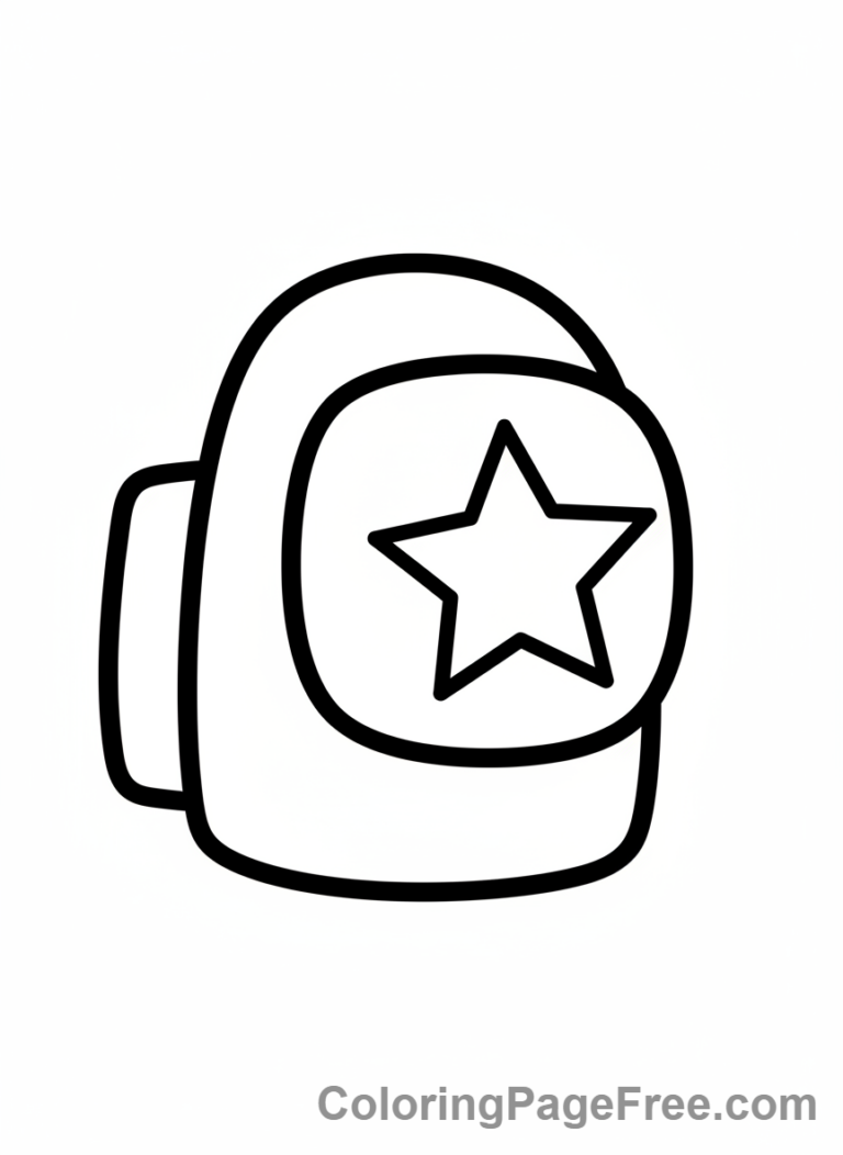 Among Us coloring page - Crewmate visor close-up