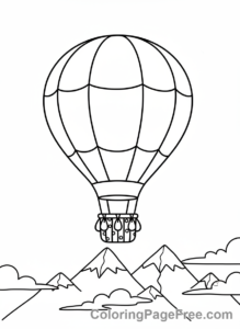Balloons coloring page - Hot Air Balloon Flight