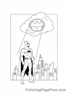 Batman coloring page - Batman Bat-Signal