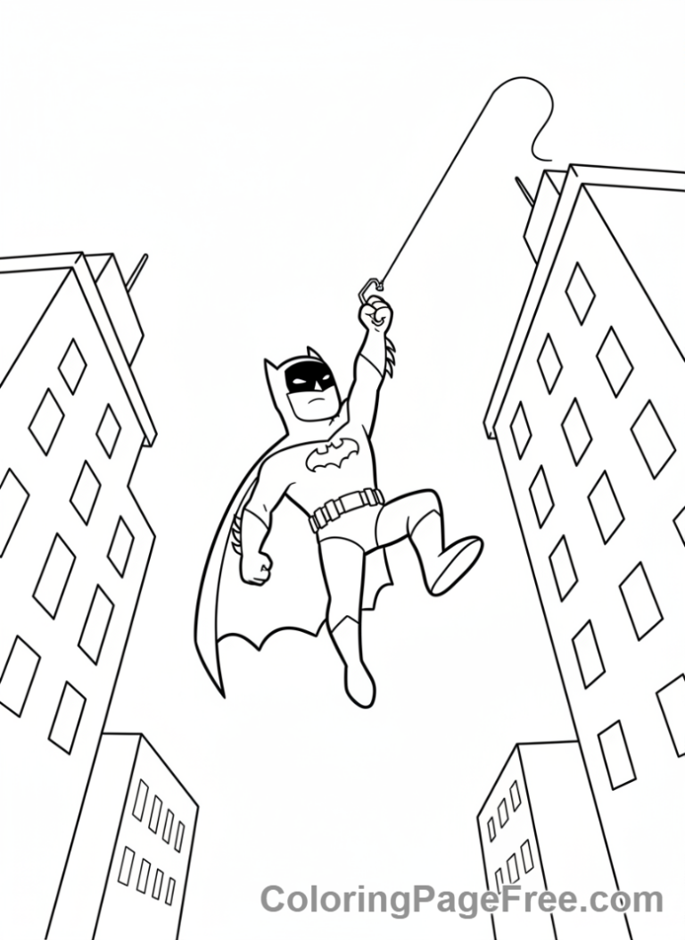Batman coloring page - Batman grappling hook