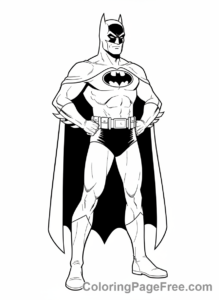 Batman coloring page - Batman heroic pose