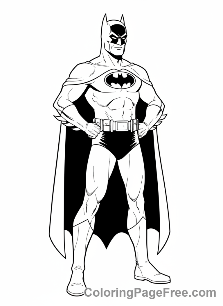 Batman coloring page - Batman heroic pose