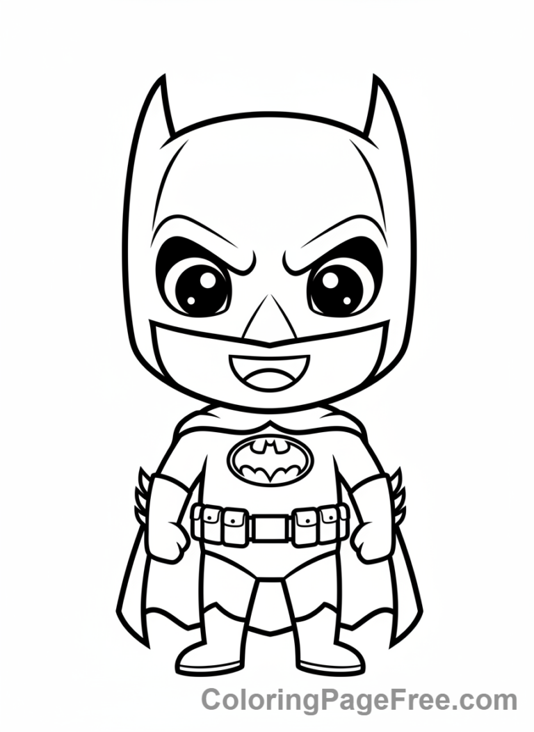 Batman coloring page - Chibi Batman cute