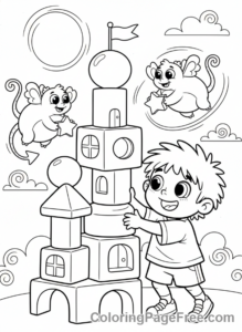 Brainrot coloring page - Kid imagination builder