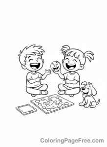 Brainrot coloring page - Kids game digital detox