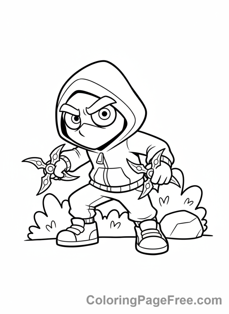 Brawl Stars coloring page - Leon stealthy pose