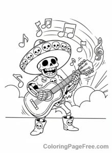 Brawl Stars coloring page - Poco playing guitar