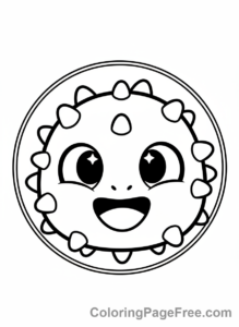 Brawl Stars coloring page - Spike cute close-up