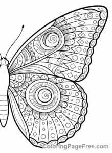 Butterfly coloring page - Butterfly wing pattern