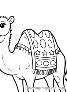 Camel coloring page - Camel Humps Close-up