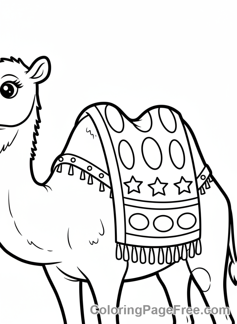 Camel coloring page - Camel Humps Close-up