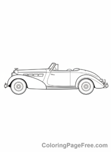 Cars coloring page - Classic Car Side