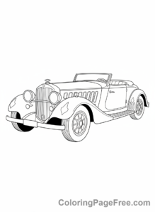 Cars coloring page - Elegant Vintage Car