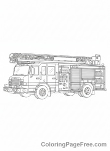 Cars coloring page - Fire Truck Side