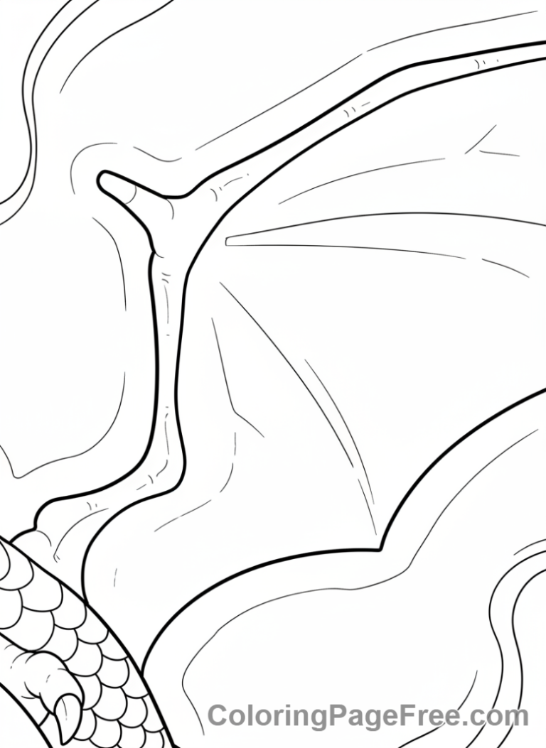 Charizard coloring page - Charizard wing detail