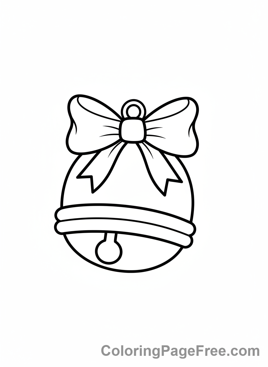 Christmas Ornament coloring page - Bell ornament ringing