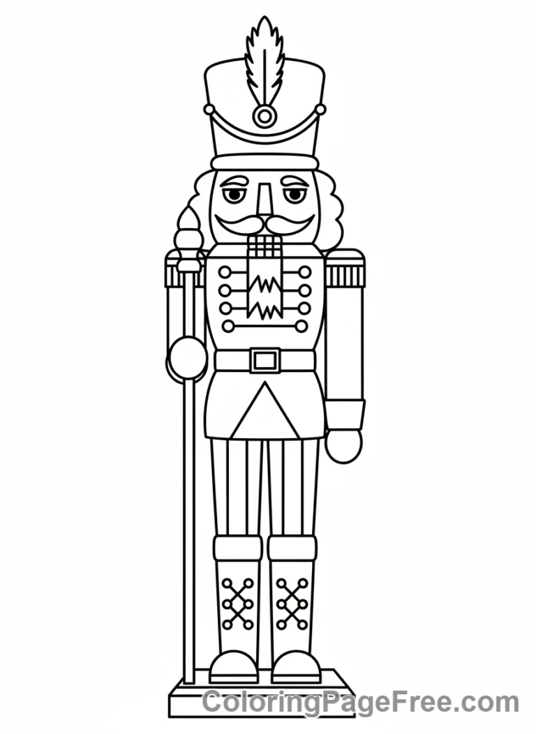 Christmas Ornament coloring page - Nutcracker soldier ornament