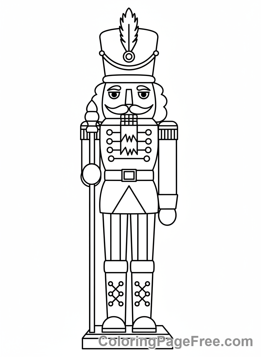 Christmas Ornament coloring page - Nutcracker soldier ornament