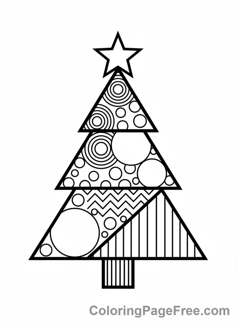 Christmas Tree coloring page - Pattern Christmas Tree