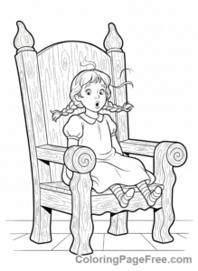 Classic Tales coloring page - Goldilocks chair close