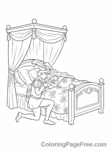Classic Tales coloring page - Prince kisses Sleeping