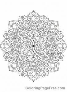 Confetti coloring page - Swirling confetti pattern