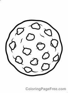 Cookies coloring page - Chocolate chip cookie