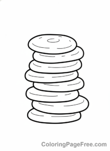 Cookies coloring page - Stacking cookie tower