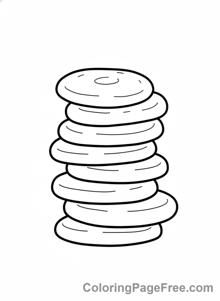 Cookies coloring page - Stacking cookie tower