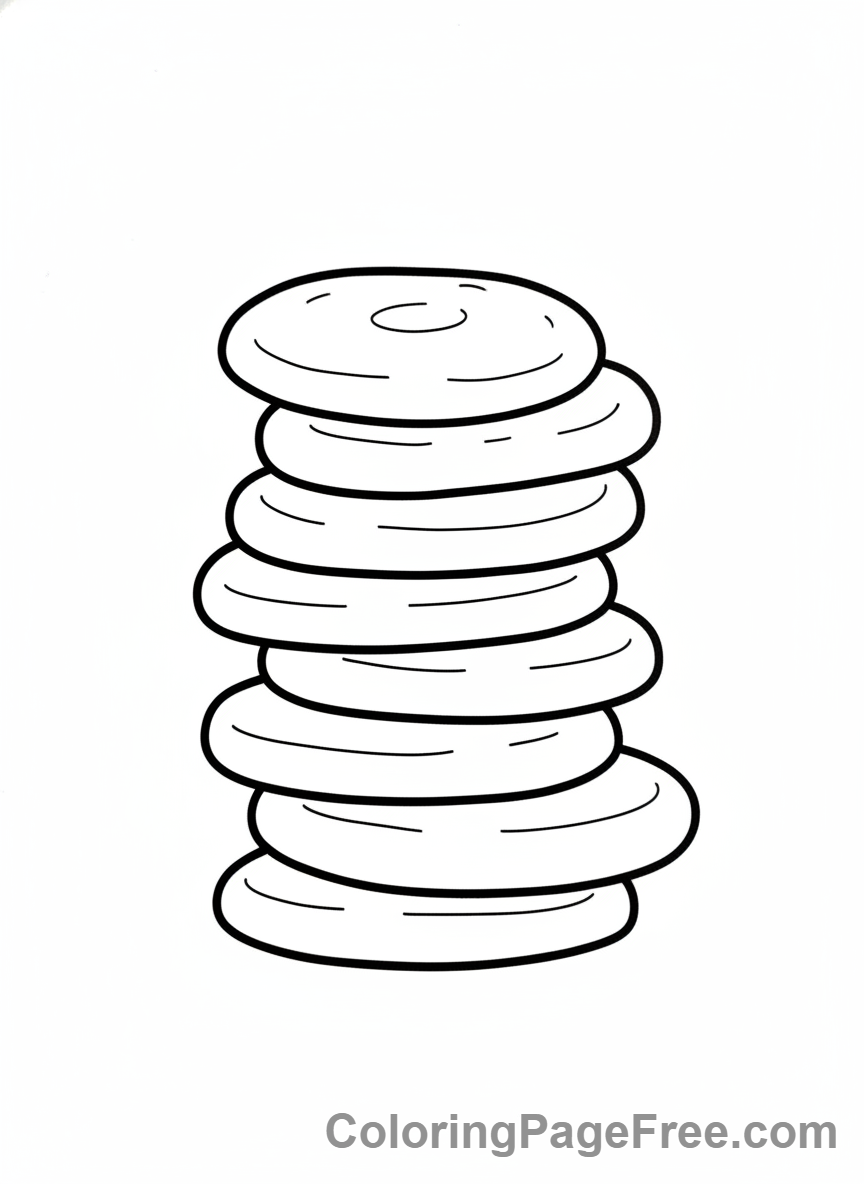 Cookies coloring page - Stacking cookie tower