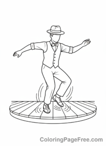 Dance coloring page - Tap dancer feet