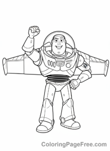 Disney coloring page - Buzz heroic pose
