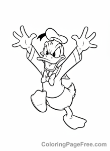 Disney coloring page - Donald angry frustrated