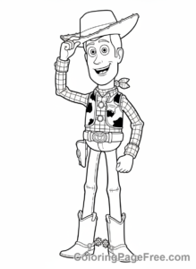 Disney coloring page - Woody friendly standing