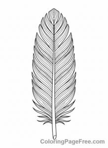 Eagle coloring page - Eagle Feather Detail