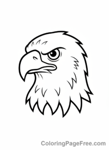 Eagle coloring page - Eagle Head Close-up