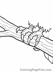 Eagle coloring page - Eagle Talons Detail