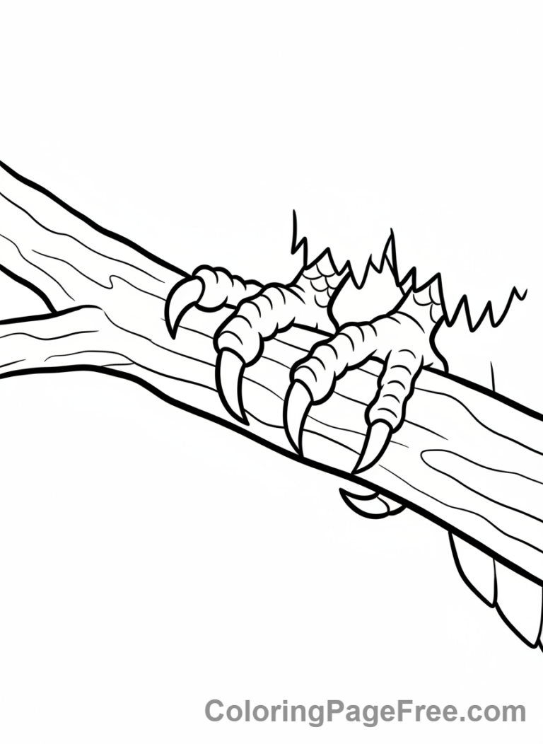 Eagle coloring page - Eagle Talons Detail