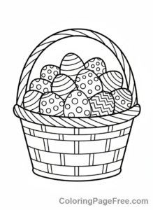 Easter Egg coloring page - Basket of Eggs