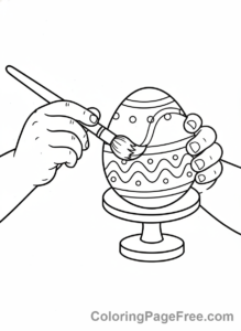 Easter Egg coloring page - Decorating Easter Egg