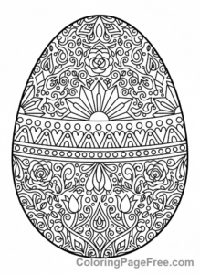 Easter Egg coloring page - Detailed Egg Closeup