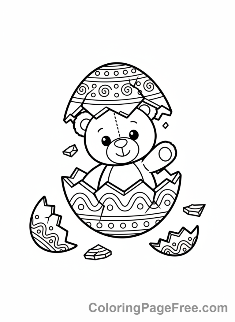 Easter Egg coloring page - Egg Surprise Reveal