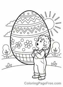 Easter Egg coloring page - Giant Easter Egg