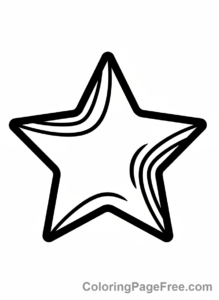 Easy coloring page - Shiny star