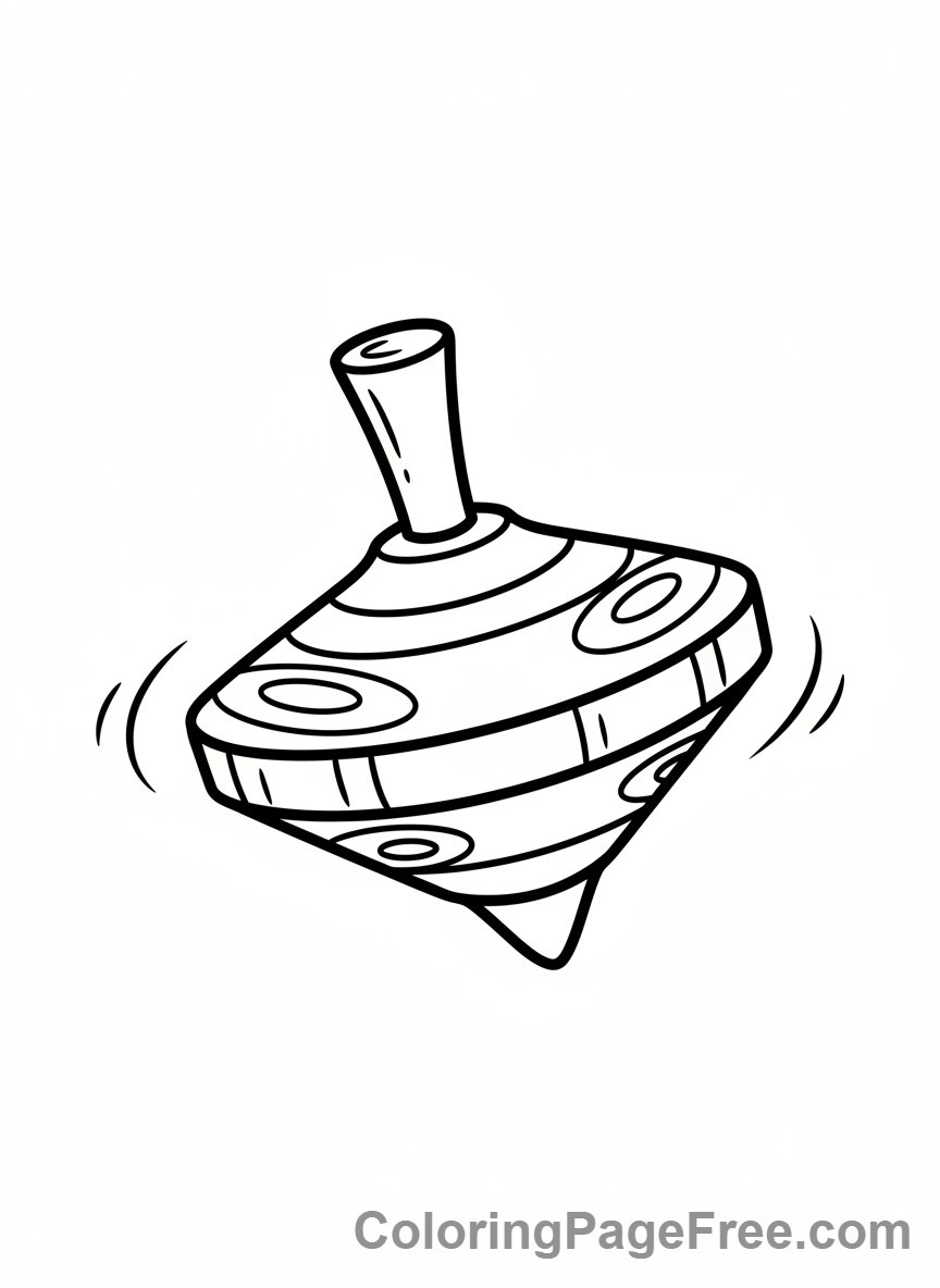 Easy coloring page - Spinning top
