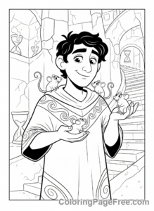 Encanto coloring page - Bruno rats mysterious