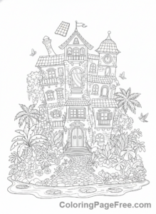 Encanto coloring page - Casita house full