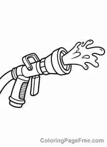 Fire Truck coloring page - Fire hose nozzle